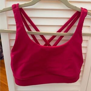 Lululemon Pink Strappy Sports Bra for Medium Impact